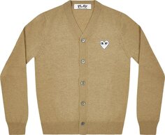 Кардиган Comme des Garçons PLAY Natural Cardigan With White Heart &apos;Natural&apos;, загар
