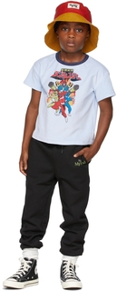 SSENSE Эксклюзивная детская синяя футболка с персонажем аниме Doublet
