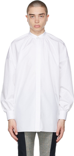 Белая рубашка из плотного поплина Alexander McQueen