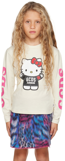 Детская футболка с длинным рукавом Hello Kitty Off-White Edition GCDS Kids