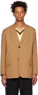 Светло-коричневый пиджак с заостренными лацканами Marni