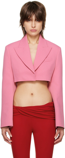 Розовый укороченный пиджак Blumarine