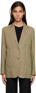 Зеленый пиджак с накладными карманами Totême Toteme