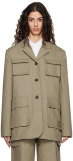 Серо-коричневый пиджак с карманами REMAIN Birger Christensen