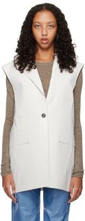 Белый пиджак без рукавов KASSL Editions