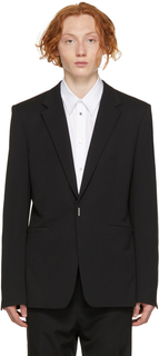 Черный шерстяной вечерний пиджак Givenchy
