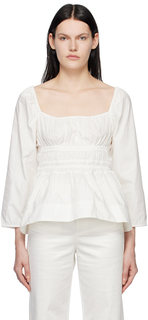 Белая блуза с квадратным вырезом Proenza Schouler White Label