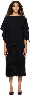 Черная асимметричная блузка MM6 Maison Margiela