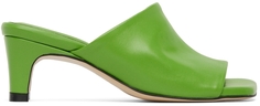 Зеленые шлепанцы на каблуке LOW CLASSIC