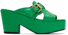 Зеленые босоножки на каблуке Lenka BY FAR