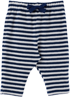 Детские брюки для отдыха в темно-синюю и белую полоску Petit Bateau