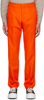 Оранжевые брюки-сигареты AMI Alexandre Mattiussi