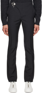 Серые брюки с U-образным замком Givenchy