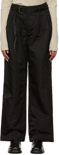Черные брюки с поясом DEVEAUX NEW YORK