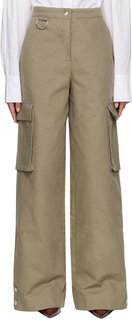 Серо-коричневые широкие брюки карго REMAIN Birger Christensen
