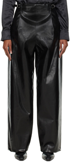 Черные брюки Sailor из искусственной кожи Kwaidan Editions