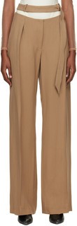 Светло-коричневые брюки Mugler