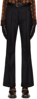 SSENSE Эксклюзивные черные брюки с манжетами в стиле 70-х Ernest W. Baker
