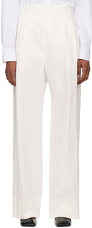 Белые брюки со складками GIA STUDIOS