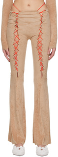 Светло-коричневые брюки из триацетата Rui