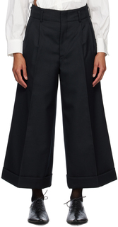 Черные брюки со складками Comme des Garçons