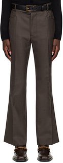 Эксклюзивные коричневые расклешенные брюки SSENSE Ernest W. Baker