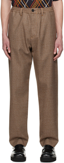 Коричневые текстурированные брюки Marni