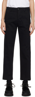 Черные брюки со складками AMI Alexandre Mattiussi