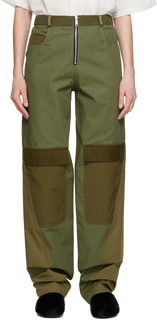 Зеленые брюки со вставками SPENCER BADU