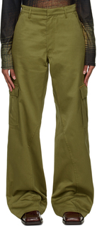 Эксклюзивные зеленые брюки SSENSE Bianca Saunders