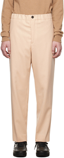 Бежевые брюки с эластичным поясом Jil Sander