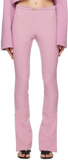 Розовые брюки с поясом Blumarine