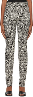 Черно-белые брюки Proenza Schouler White Label Zebra