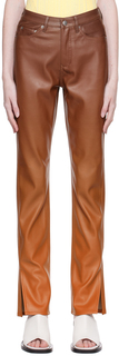 Оранжевые брюки из искусственной кожи Melrose Sunset Ksubi