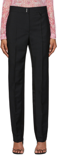 Черные шерстяные плетеные брюки Givenchy
