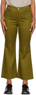 Зеленые укороченные брюки Proenza Schouler