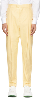 Желтые брюки-панама с одной складкой Alexander McQueen