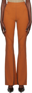 Оранжевые брюки со скошенными углами Dion Lee