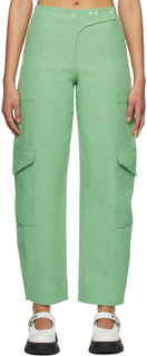 Зеленые классические брюки GANNI