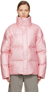 Розовая куртка свободного кроя RAINS