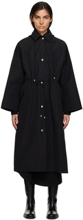 Черное пальто с капюшоном Totême
