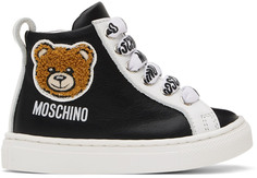 Черные высокие кроссовки Baby Teddy Moschino