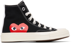 Черные высокие кроссовки Converse Edition Half Heart Chuck 70 Comme des Garçons Play