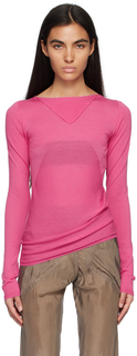 Розовый свитер-колонна Rick Owens