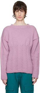 Пурпурный свитер с круглым вырезом Situationist