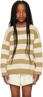 Детский свитер Bateau цвета хаки и Off-White Misha &amp; Puff