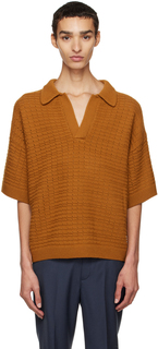 Светло-коричневая текстурная рубашка-поло свободного кроя King &amp; Tuckfield