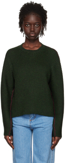 Зеленый пепельный свитер Eckhaus Latta