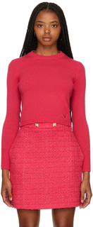 Розовый короткий свитер Valentino