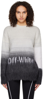 Бело-черный свитер с градиентом Off-White